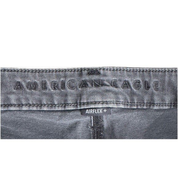 American Eagle Skinny Jeans Mens 36x30 Measures 37x27.5 Gray Distressed Stretch - Picture 3 of 11